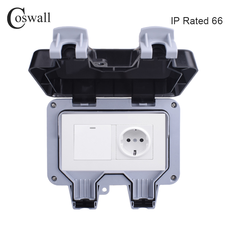 Outdoor Power Outlet Weatherproof - Coswall-Toma de corriente de pared impermeable