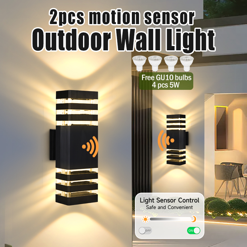 Outdoor Power Outlet Weatherproof - Lámpara de pared con sensor de