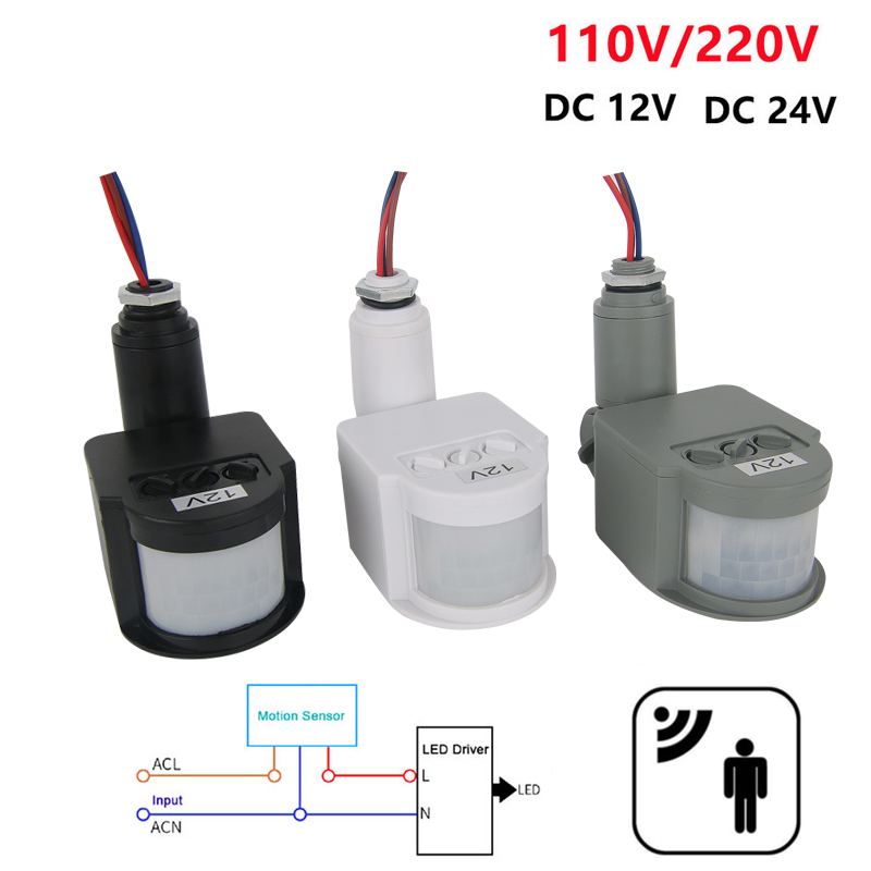 Outdoor Power Outlet Weatherproof - Sensor de movimiento de 12V, Detector