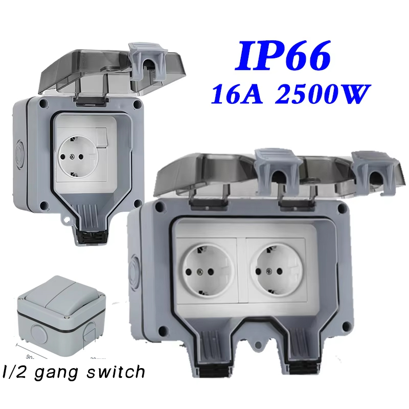 Outdoor Power Outlet Weatherproof - Enchufes impermeables de pared para exteriores