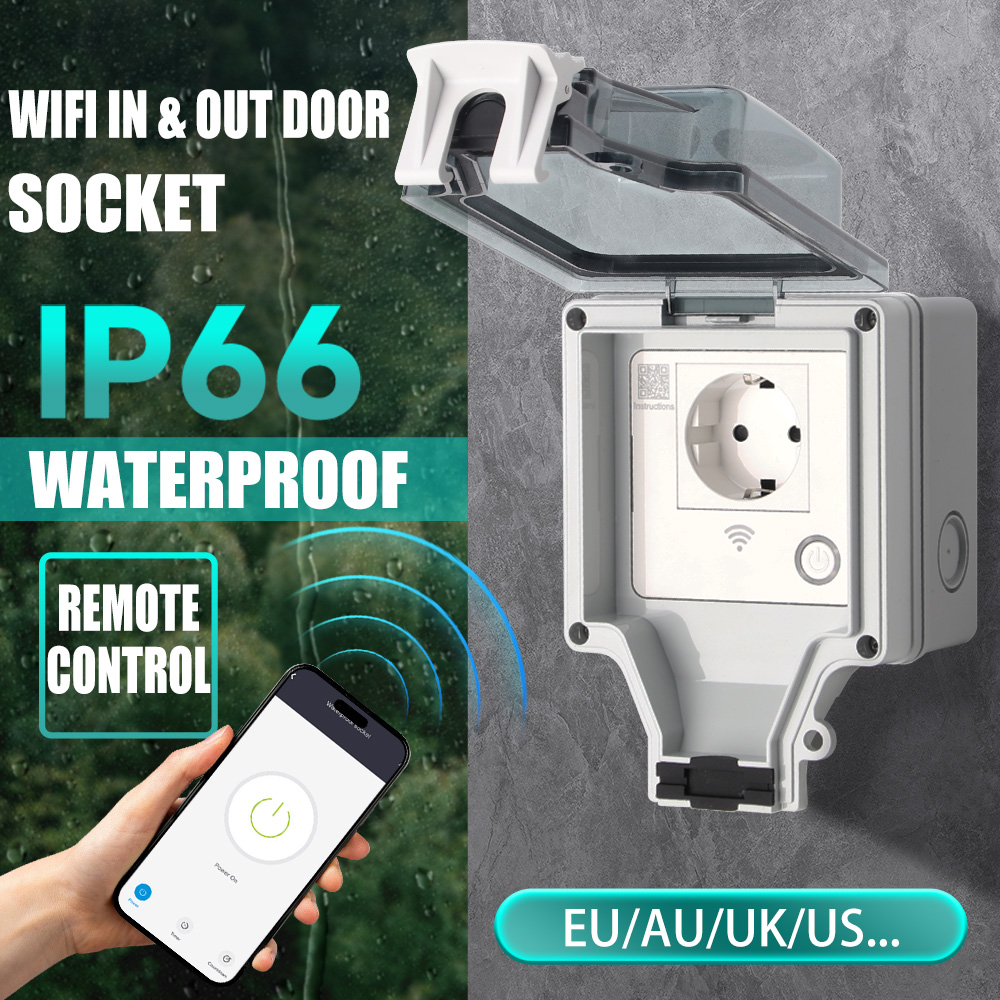 Outdoor Power Outlet Wifi - Enchufe Inteligente para Exteriores IP66 Resistente