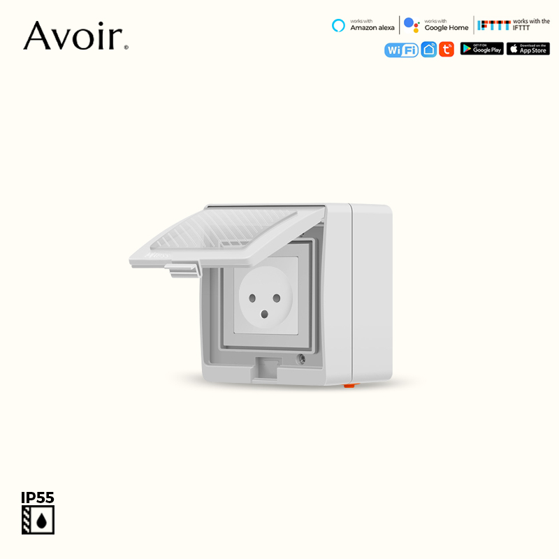 Outdoor Power Outlet Wifi - Enchufe inteligente Tuya para exteriores, enchufe