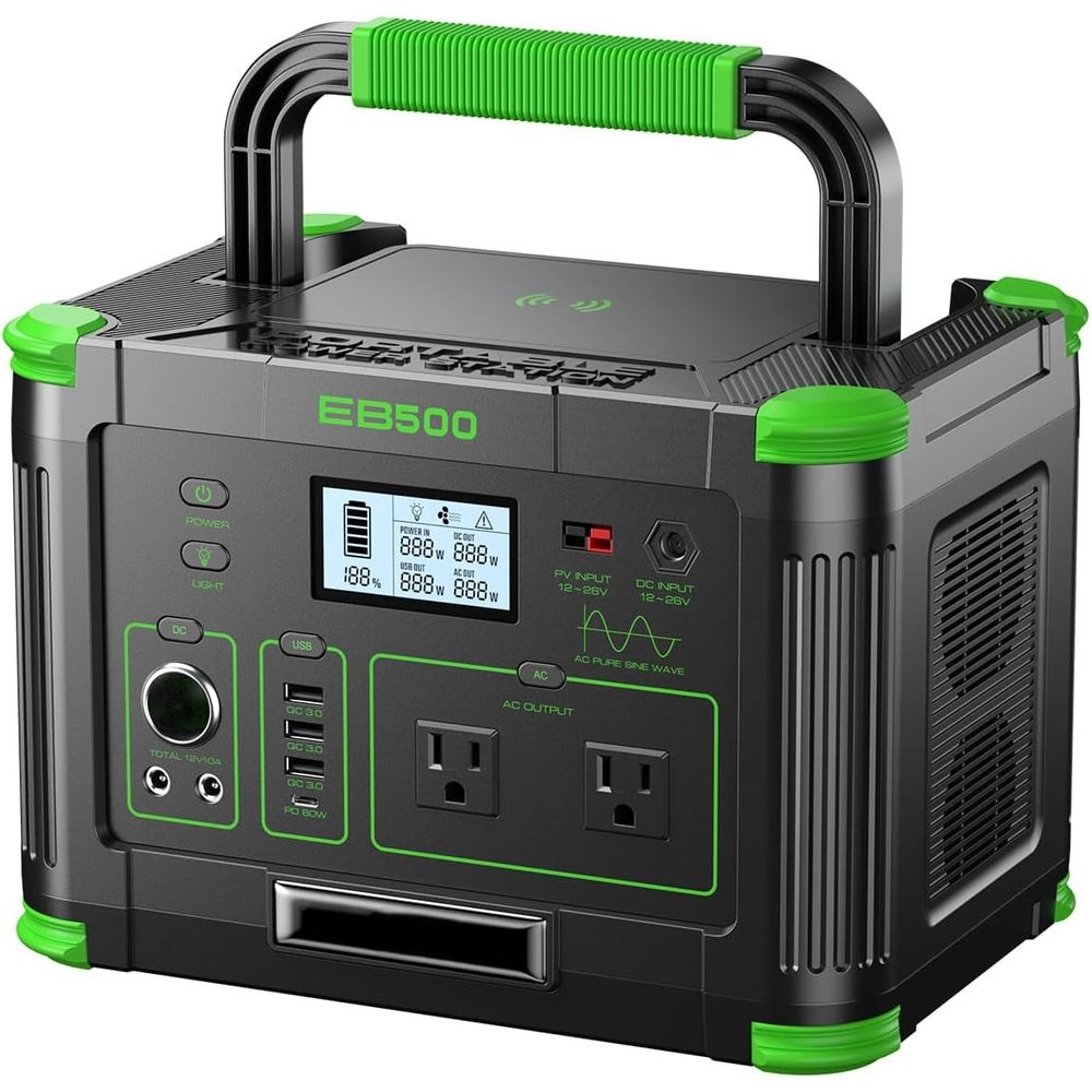 Outdoor Power Outlet - Estación de Energía Portátil de 500W,