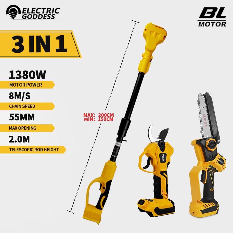 Electric Chainsaw Battery - Motosierra eléctrica sin escobillas de 6