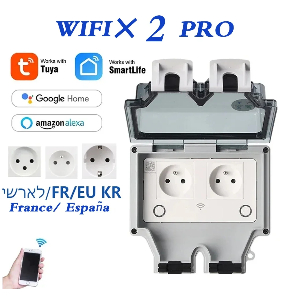 Outdoor Power Outlet Wifi - Toma de corriente de pared impermeable