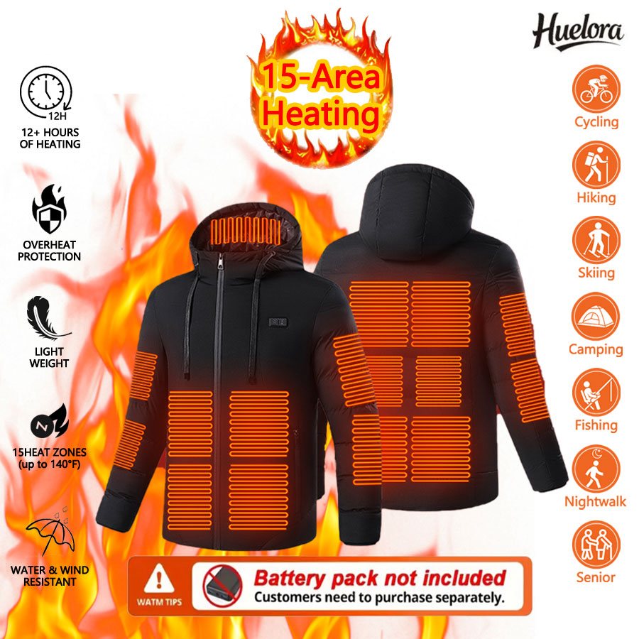Outdoor Powersports - Huelora Chaqueta calefactable de 11 áreas
