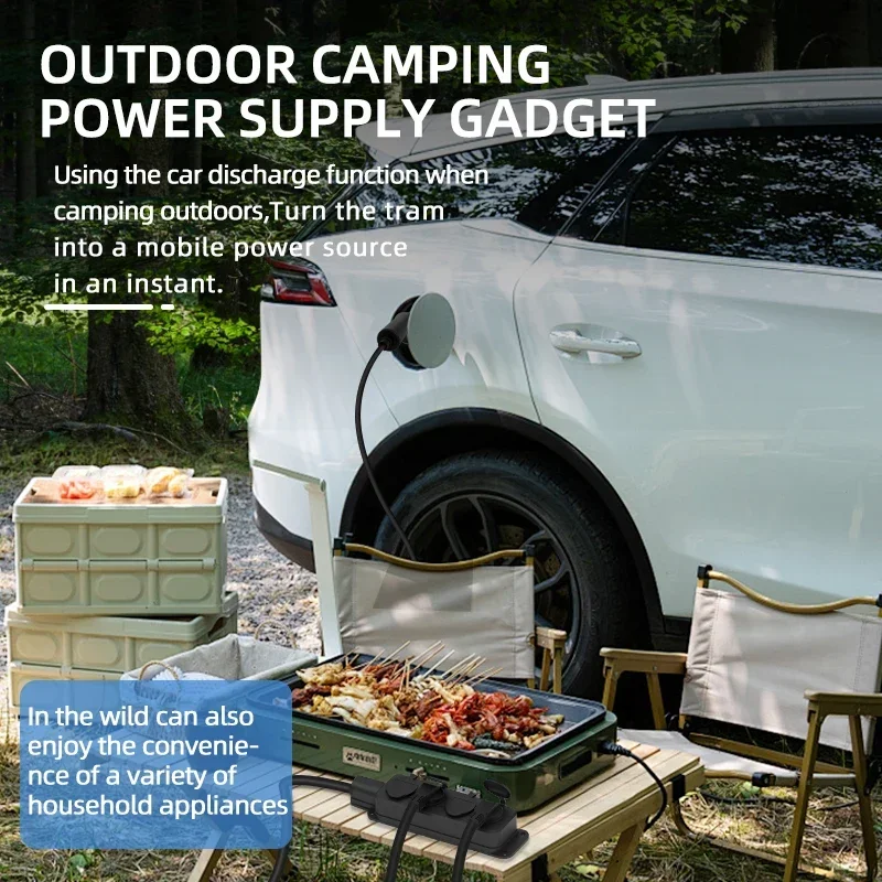 Cargador EV portátil para coch - Outdoor Power Outlet reseña y precio