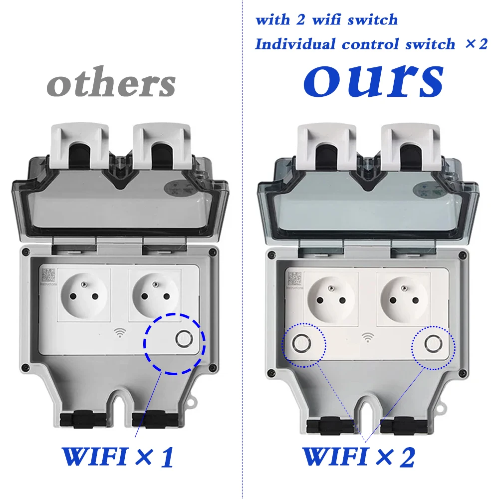 Tuya-enchufe de pared eléctric - Outdoor Power Outlet Wifi reseña y precio
