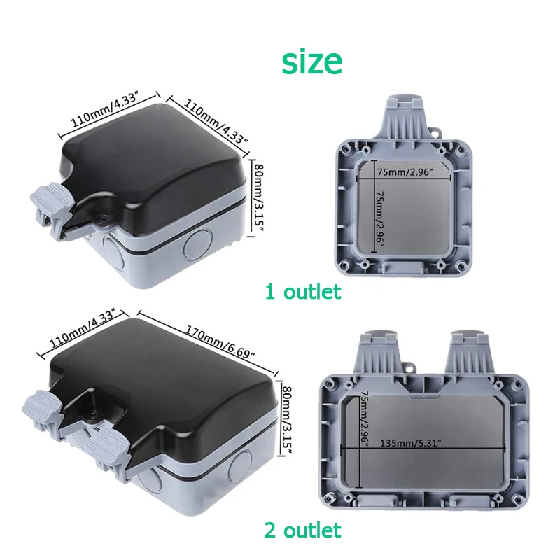Enchufes impermeables de pared - Outdoor Power Outlet Weatherproof reseña y precio