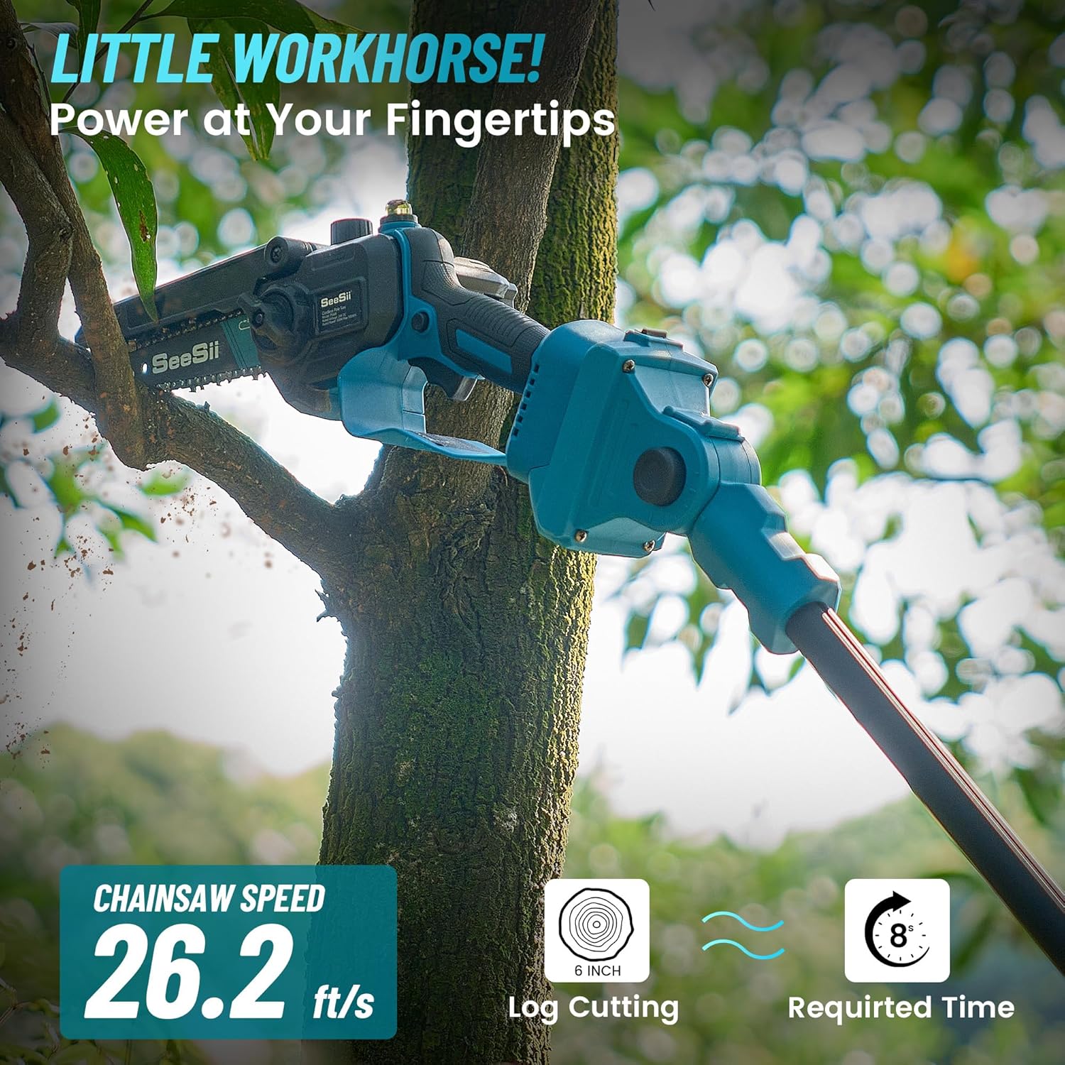 Motosierra telescópica para ja - Electric Chainsaw Battery reseña y precio