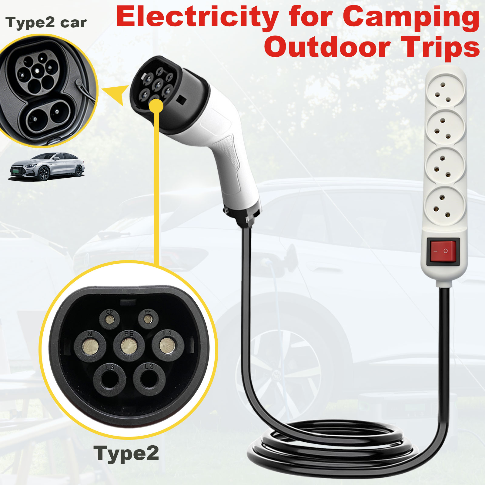 Adaptador de descarga V2L Tipo - Outdoor Power Outlet reseña y precio
