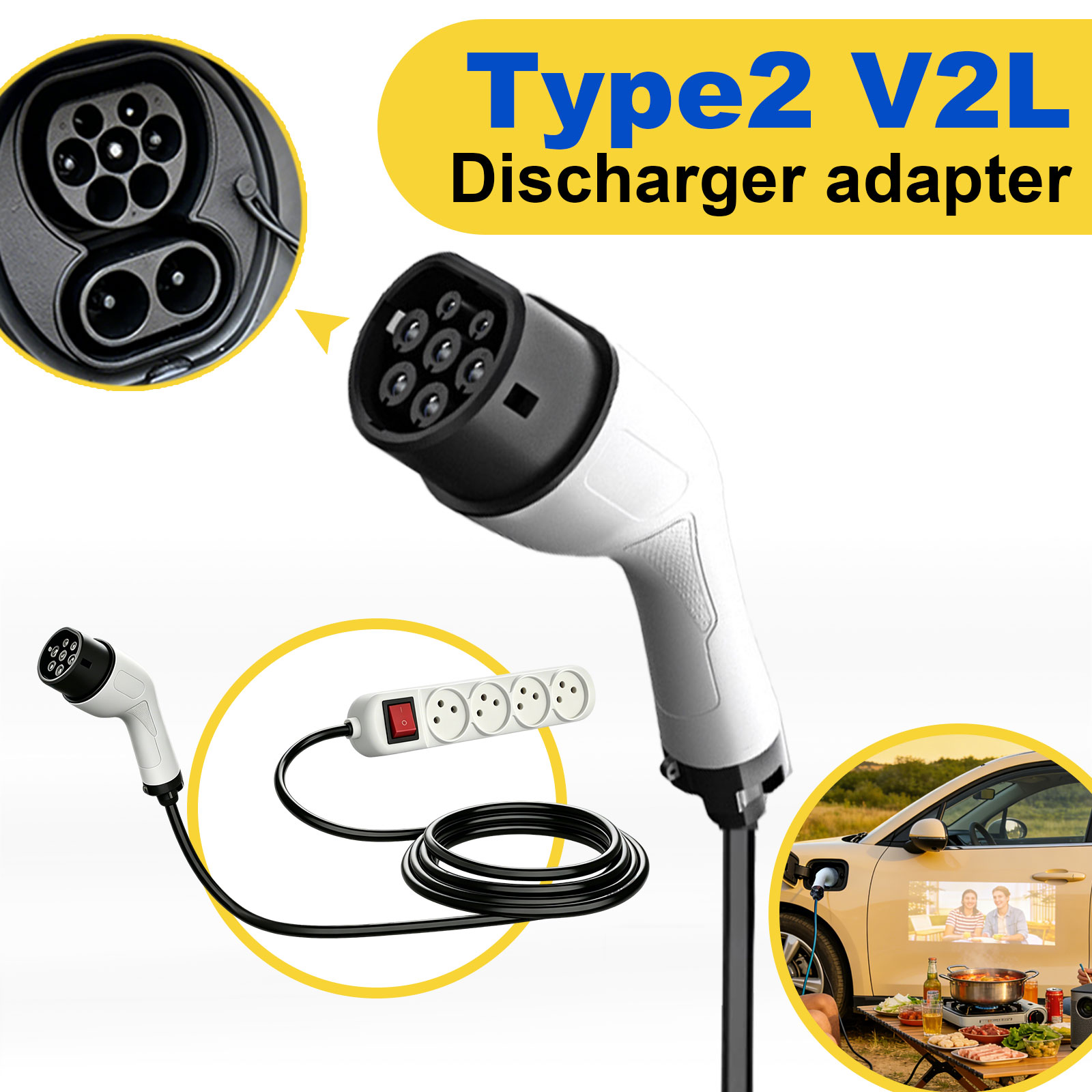 Adaptador de descarga V2L Tipo - Outdoor Power Outlet reseña y precio