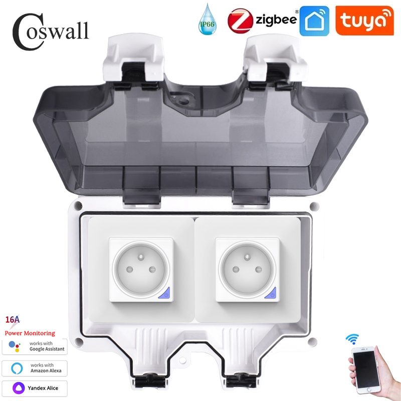 Coswall-enchufe estándar franc - Outdoor Power Outlet Wifi reseña y precio