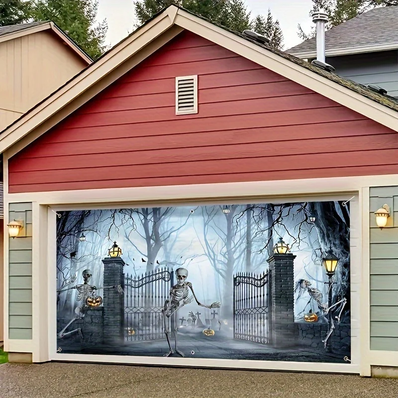 Banner espeluznante para puert - Outdoor Power Garage reseña y precio