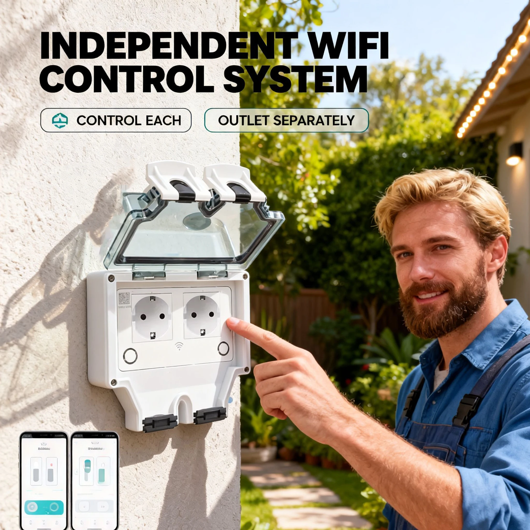 Toma de corriente de pared imp - Outdoor Power Outlet Wifi reseña y precio