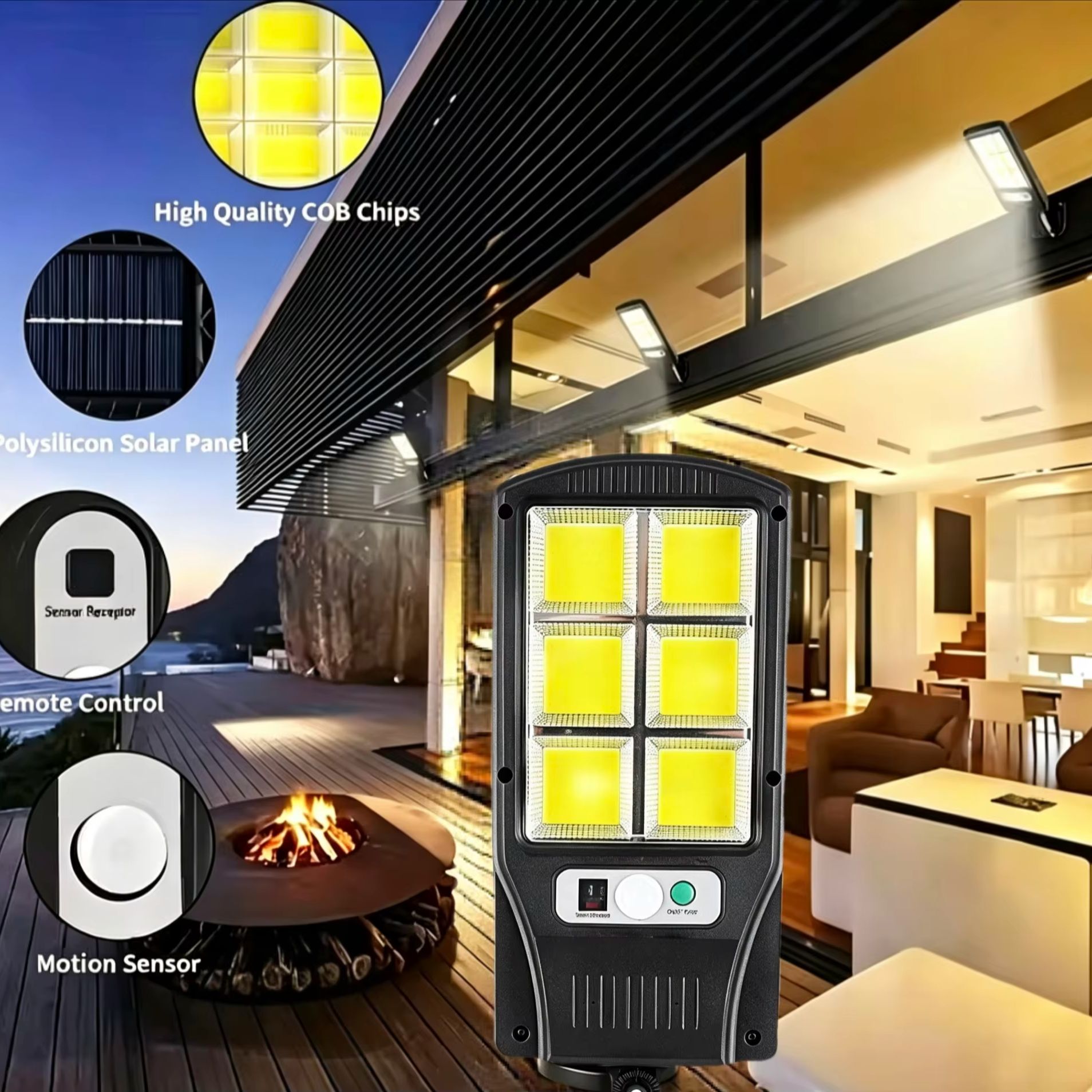 Potentes luces solares para ex - Outdoor Power Garage reseña y precio